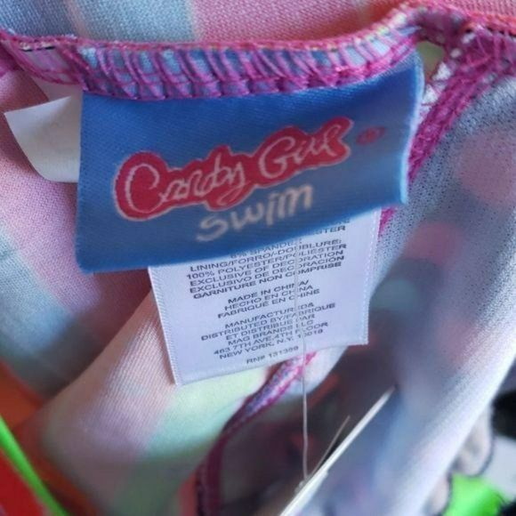 Candy Girl 2pc polka stripe‎ tankini bathing suit SwimSuit Bikini - Picture 8 of 8